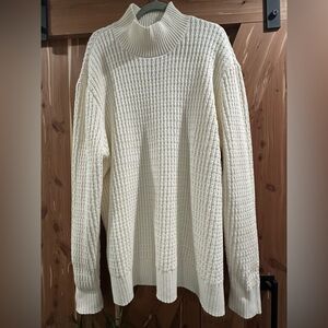 Express Cable Knit Mock Sweater